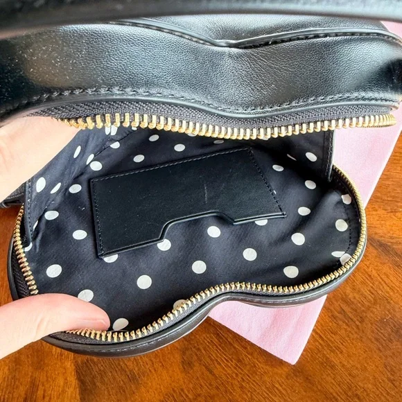 Kate Spade Amour Smooth Leather 3D Heart Crossbody Bag with Gold Chain Accent - Picture 13 of 16